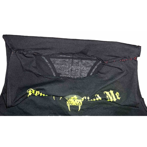 West Coast motorcycle biker Custom Cuts Collar Area Demons Behind Me Biker Shirt - Picture 2 of 4